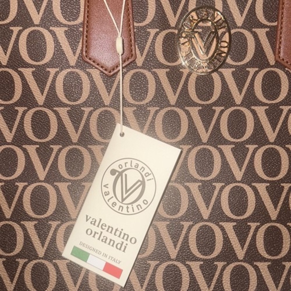 Valentino Orlandi Monogram Large Brown Tote Bag  MSRP $299.99 - Picture 10 of 12